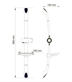 Wasserkraft A006 штанга для душа 68 см